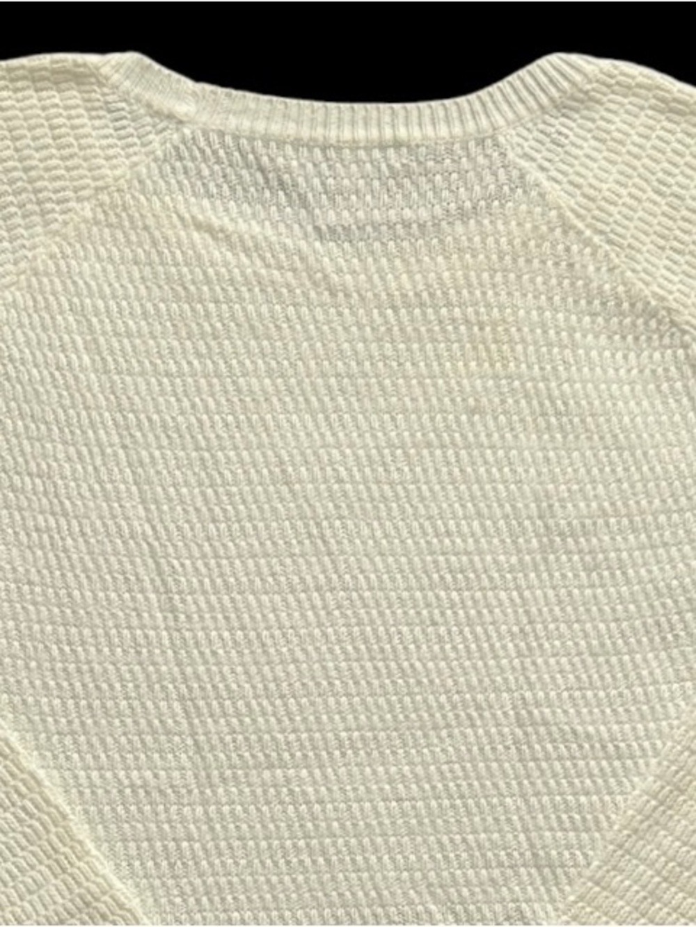 Madewell XS Ivory Textured Knit Sweater Cotton Blend Crewneck Pullover - Picture 9 of 13